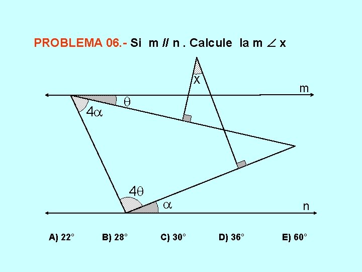 PROBLEMA 06. - Si m // n. Calcule la m x X 4 4