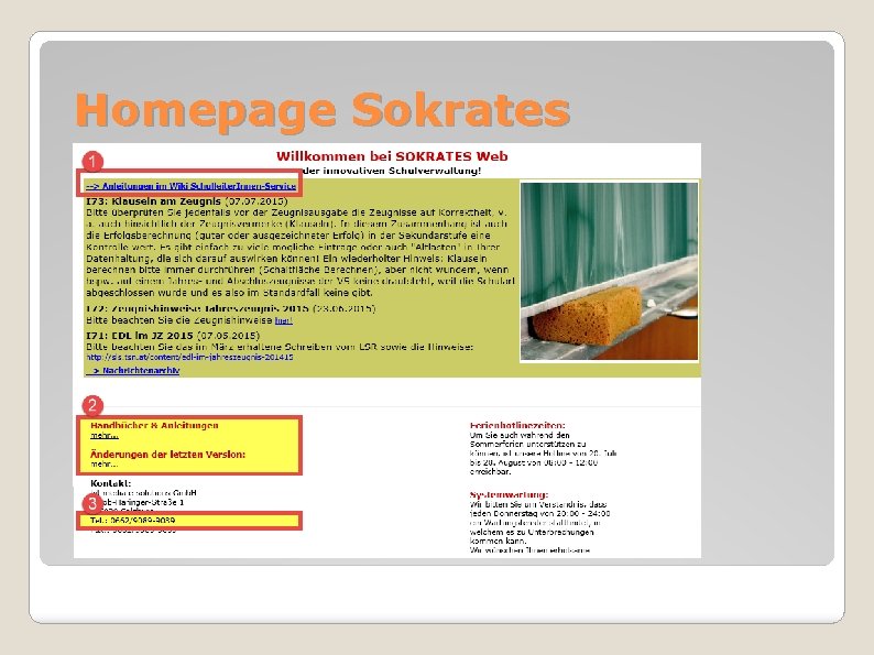 Homepage Sokrates 