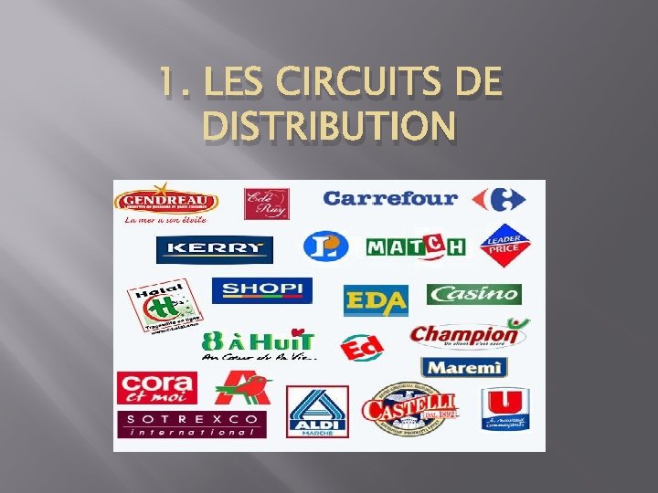 1. LES CIRCUITS DE DISTRIBUTION 