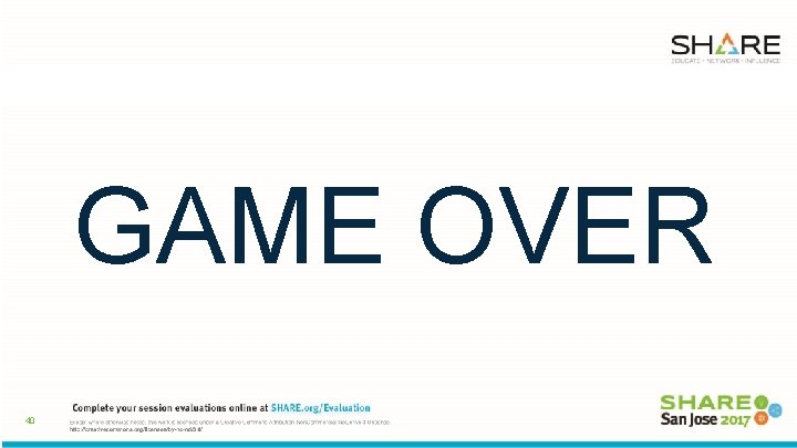 GAME OVER 40 