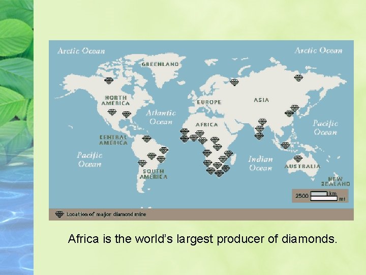 Africa is the world’s largest producer of diamonds. 