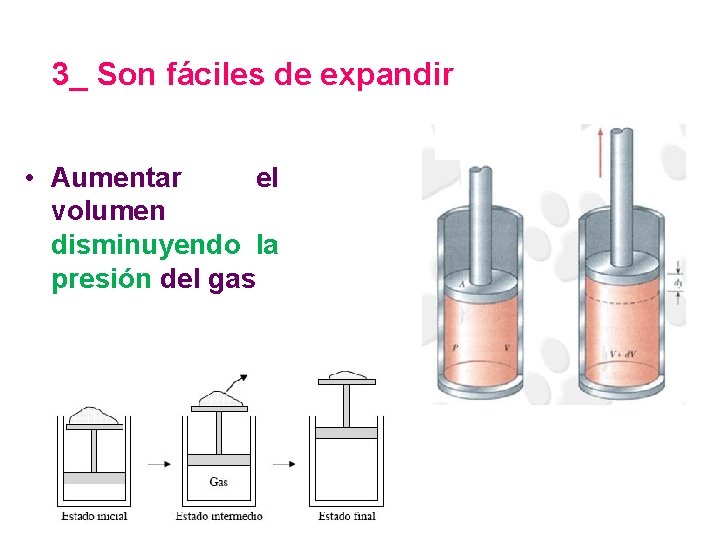 3_ Son fáciles de expandir • Aumentar el volumen disminuyendo la presión del gas