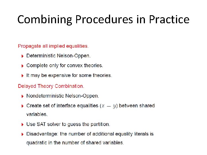 Combining Procedures in Practice 