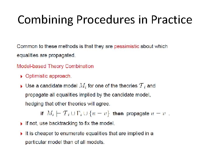 Combining Procedures in Practice 