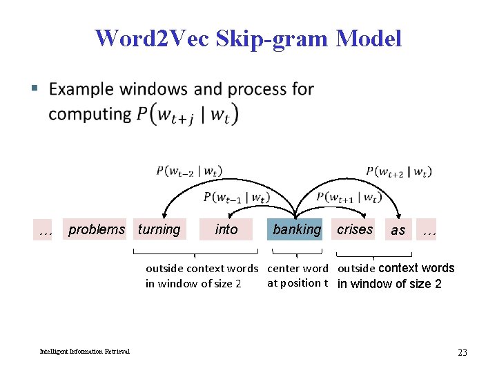 Word 2 Vec Skip-gram Model … problems turning into banking crises as … outside