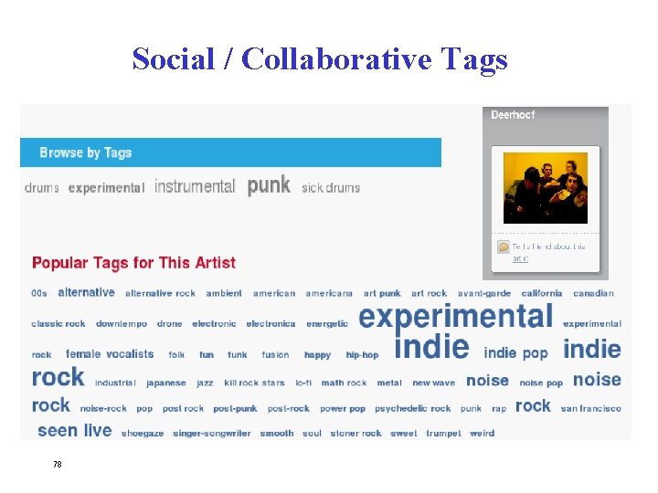 Social / Collaborative Tags 78 