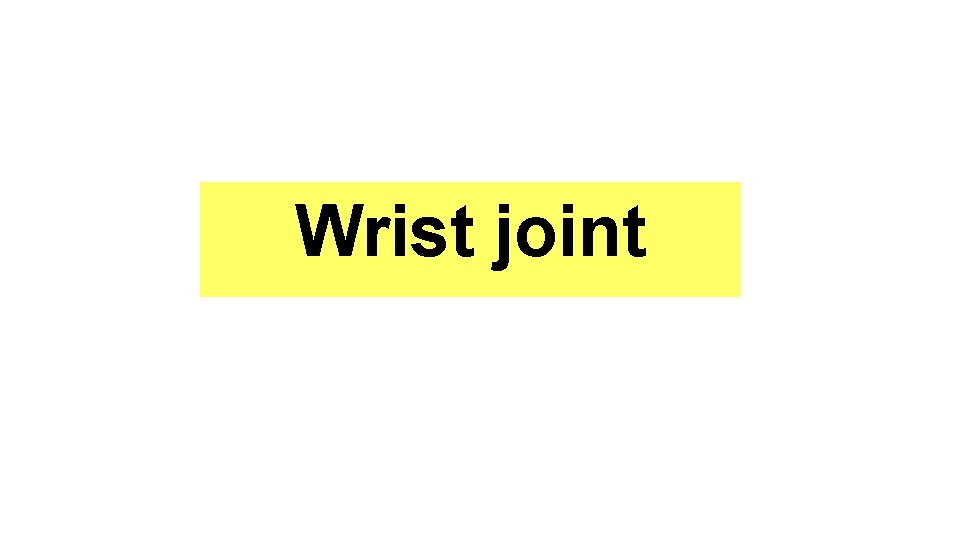 Wrist joint 