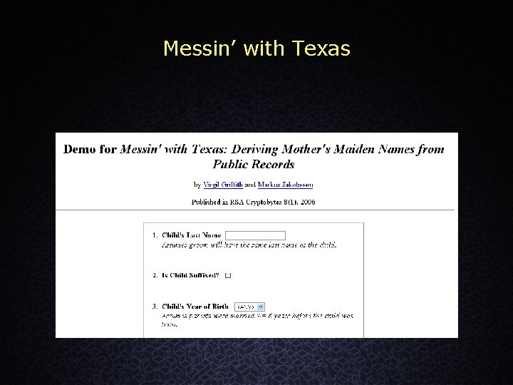 Messin’ with Texas Messin’ with Texas