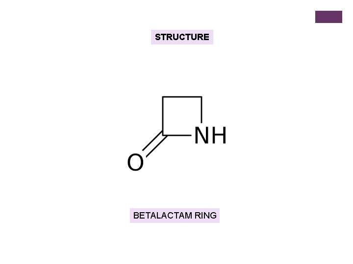 STRUCTURE BETALACTAM RING 