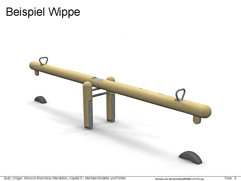 Beispiel Wippe Butz, Krüger: Mensch-Maschine-Interaktion, Kapitel 5 - Mentale Modelle und Fehler http: //www.