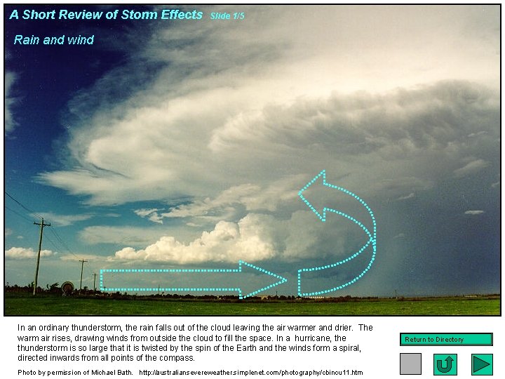 A Short Review of Storm Effects Slide 1/5 Rain and wind In an ordinary