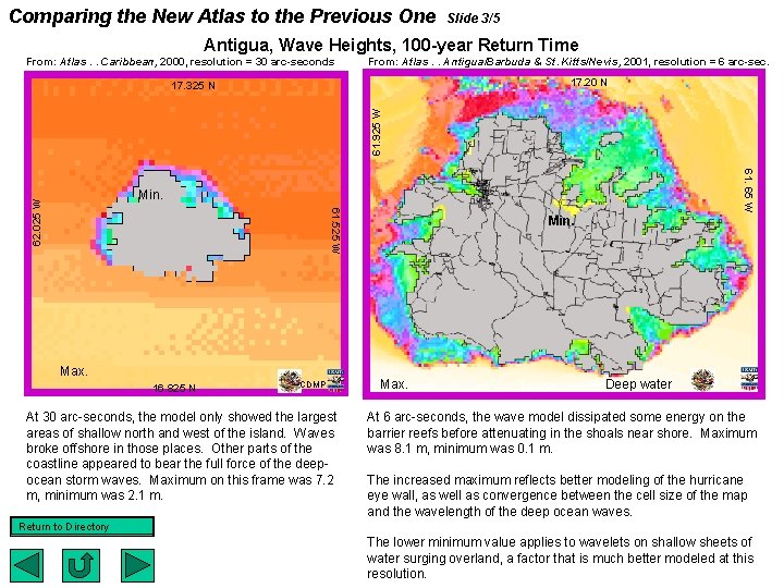 Comparing the New Atlas to the Previous One Slide 3/5 Antigua, Wave Heights, 100