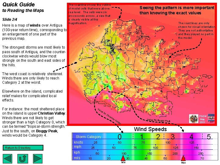 Quick Guide to Reading the Maps Slide 2/4 Here is a map of winds