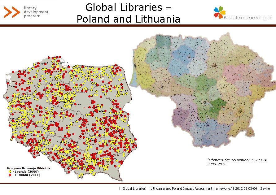 Global Libraries – Poland Lithuania “Libraries for innovation” 1270 PIA 2009 -2012 | Global