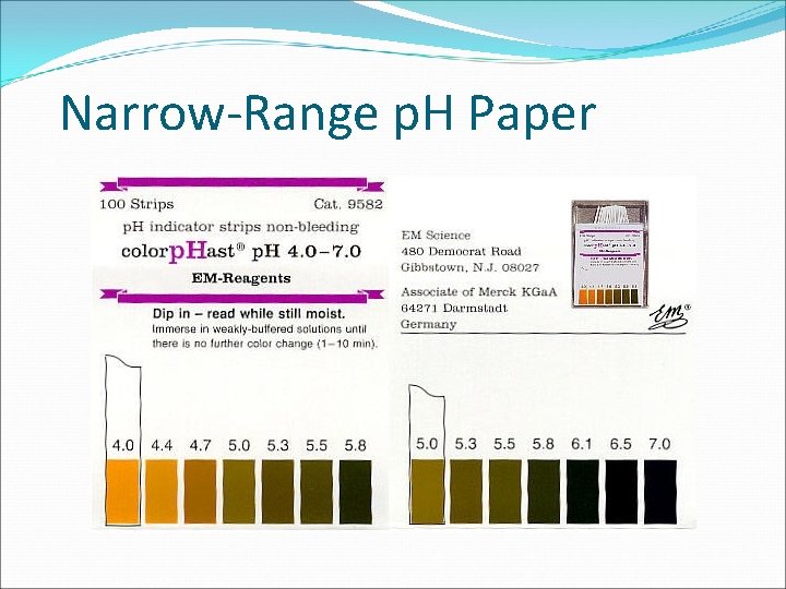 Narrow-Range p. H Paper 