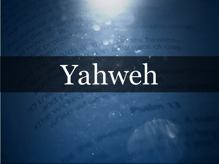 Yahweh 