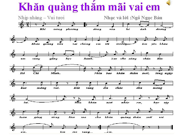 Khăn quàng thắm mãi vai em Nhịp nhàng – Vui tươi Nhạc và lời