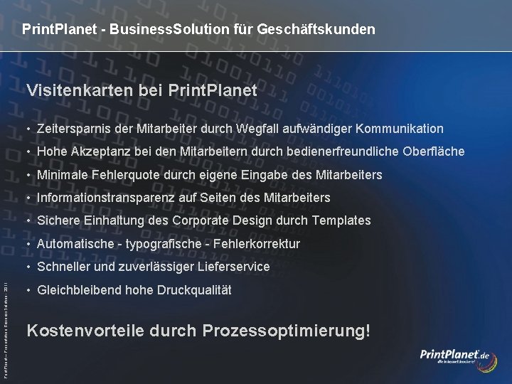 Print. Planet - Business. Solution für Geschäftskunden Visitenkarten bei Print. Planet • Zeitersparnis der