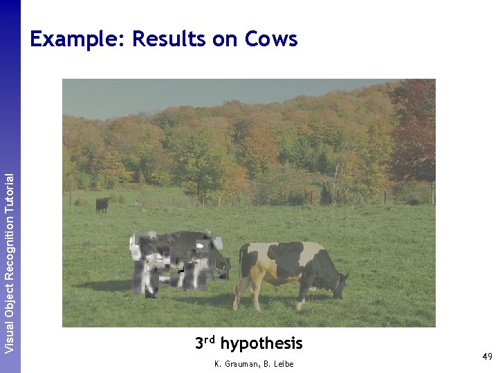 Perceptual and. Recognition Sensory Augmented Visual Object Tutorial Computing Example: Results on Cows 3