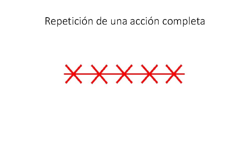 Repetición de una acción completa 