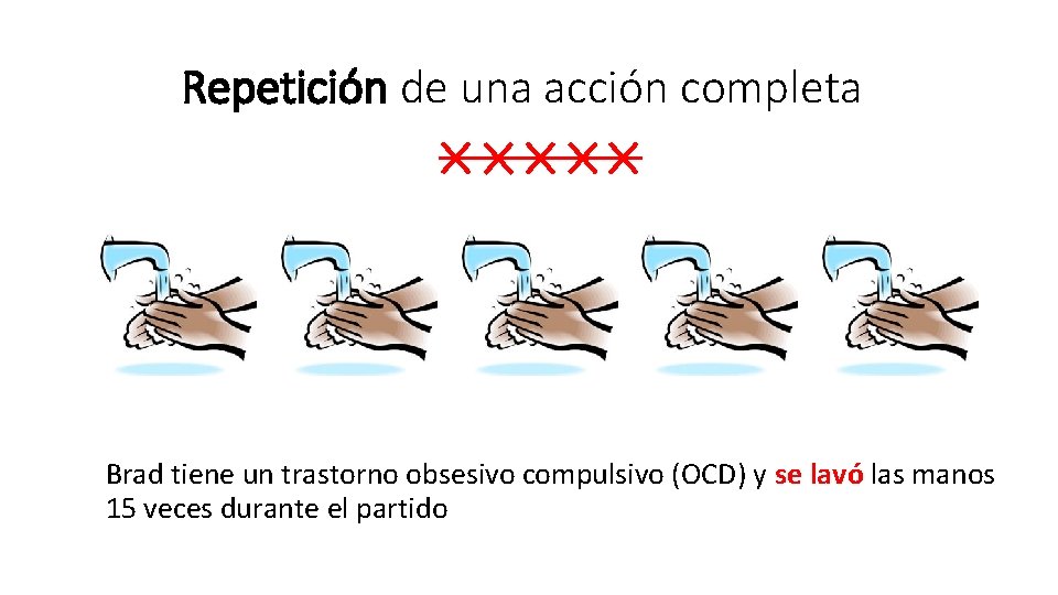 Repetición de una acción completa Brad tiene un trastorno obsesivo compulsivo (OCD) y se