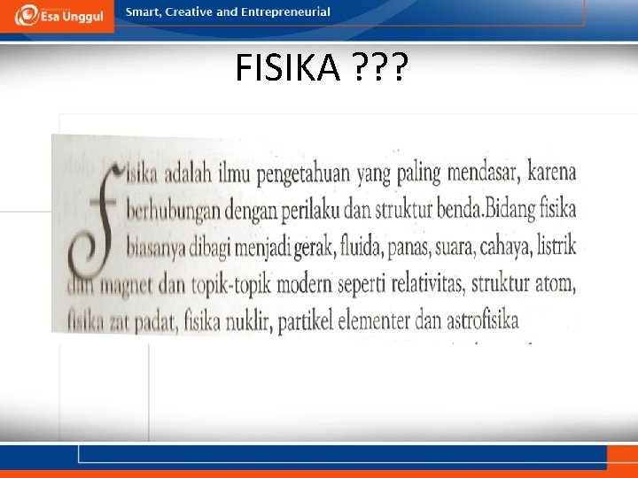 FISIKA ? ? ? 