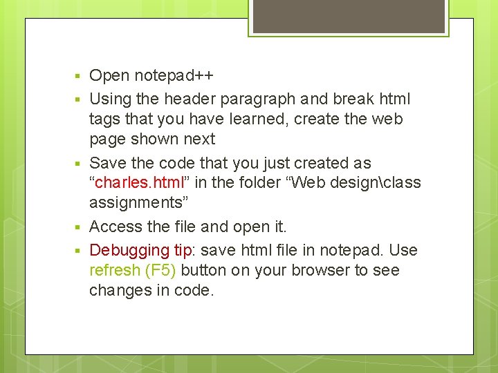§ § § Open notepad++ Using the header paragraph and break html tags that § § § Open notepad++ Using the header paragraph and break html tags that