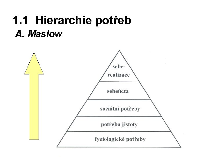 1. 1 Hierarchie potřeb A. Maslow 