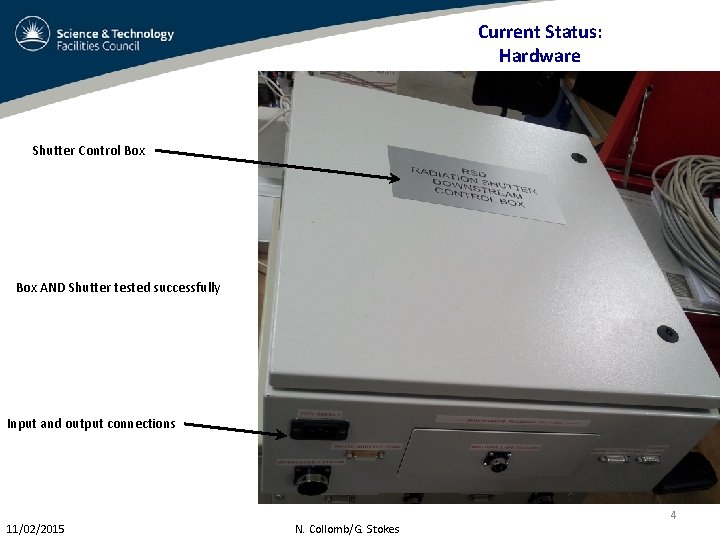 Current Status: Hardware Shutter Control Box AND Shutter tested successfully Input and output connections