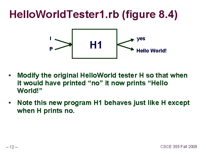 Hello. World. Tester 1. rb (figure 8. 4) I P H 1 yes Hello