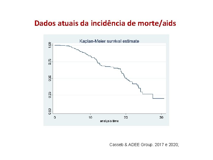 Dados atuais da incidência de morte/aids Casseb & ADEE Group. 2017 e 2020; 
