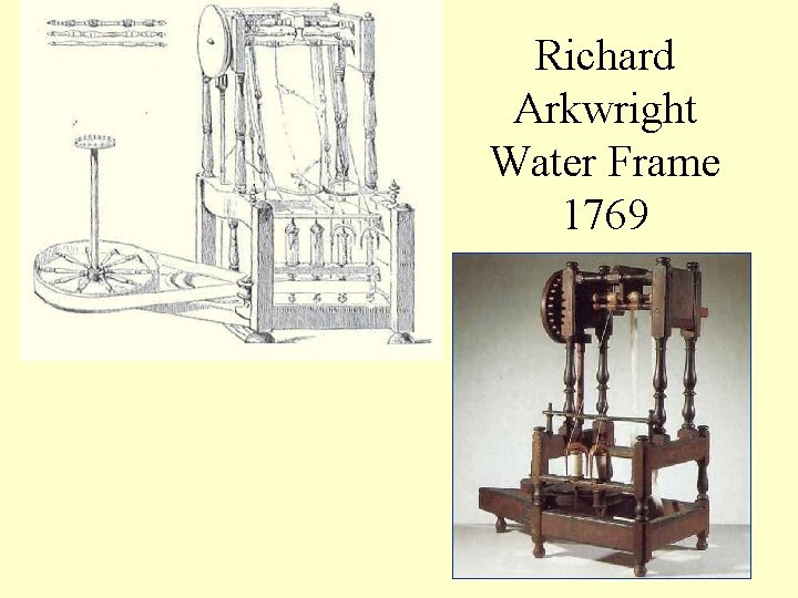 Richard Arkwright Water Frame 1769 