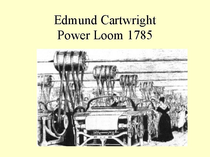 Edmund Cartwright Power Loom 1785 