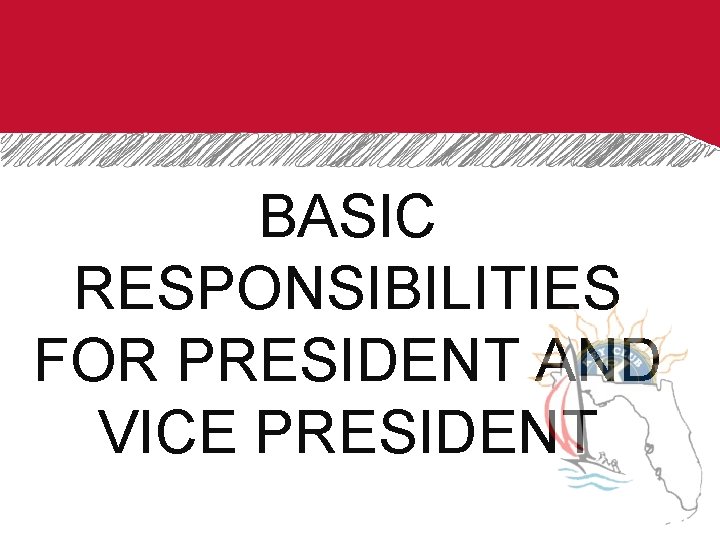 BASIC RESPONSIBILITIES FOR PRESIDENT AND VICE PRESIDENT 