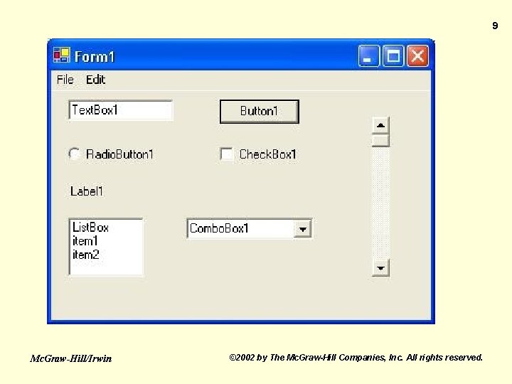 9 Mc. Graw-Hill/Irwin © 2002 by The Mc. Graw-Hill Companies, Inc. All rights reserved.