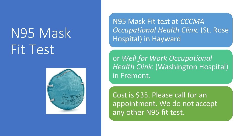 N 95 Mask Fit Test N 95 Mask Fit test at CCCMA Occupational Health