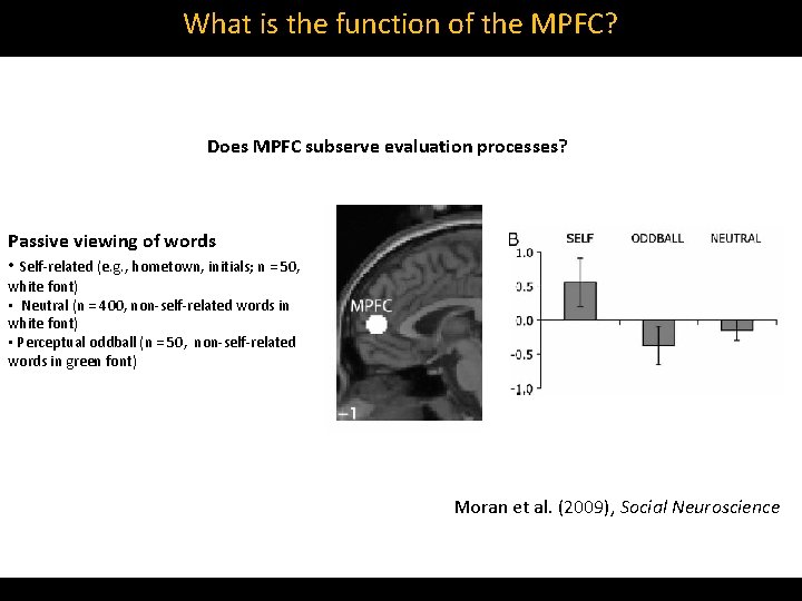 What is the function of the MPFC? Does MPFC subserve evaluation processes? Passive viewing