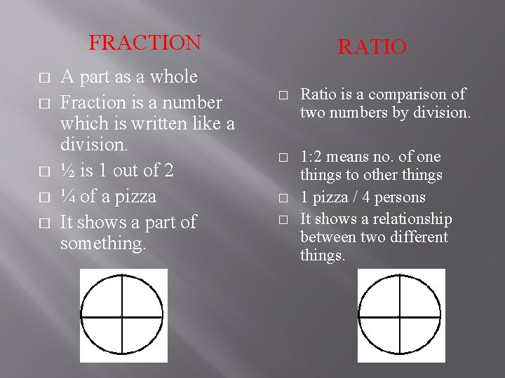 FRACTION � � � A part as a whole Fraction is a number which