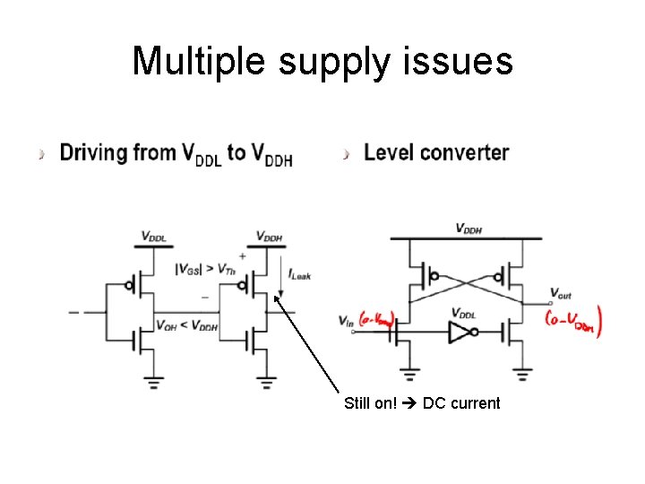 Multiple supply issues Still on! DC current 