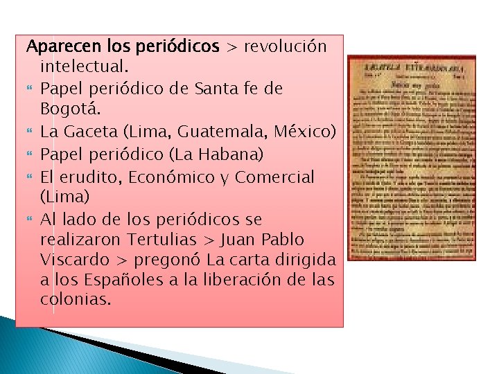 Aparecen los periódicos > revolución intelectual. Papel periódico de Santa fe de Bogotá. La