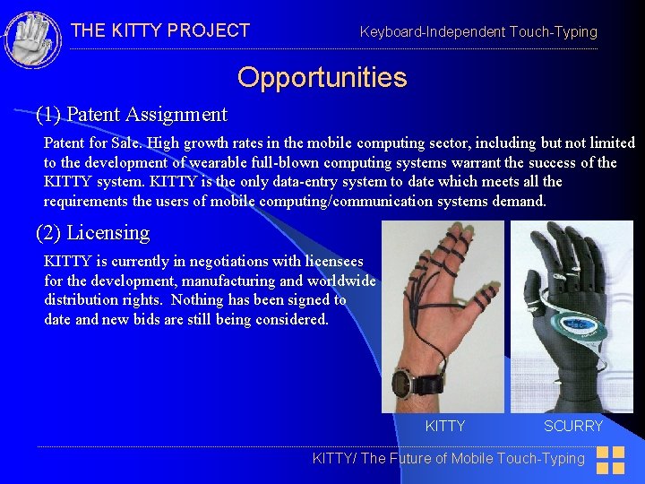 THE KITTY PROJECT Keyboard-Independent Touch-Typing Opportunities (1) Patent Assignment Patent for Sale. High growth