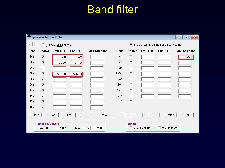 Band filter 