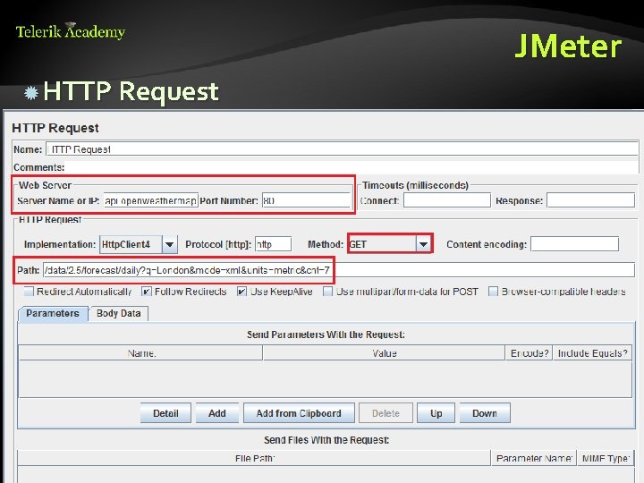 JMeter HTTP Request 