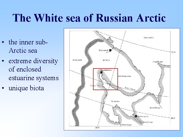 The White sea of Russian Arctic • the inner sub Arctic sea • extreme