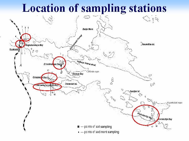 Location of sampling stations 