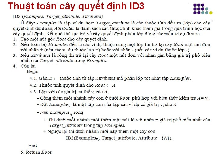 Thuật toán cây quyết định ID 3 