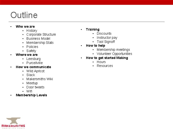 Outline • • Who we are • History • Corporate Structure • Business Model
