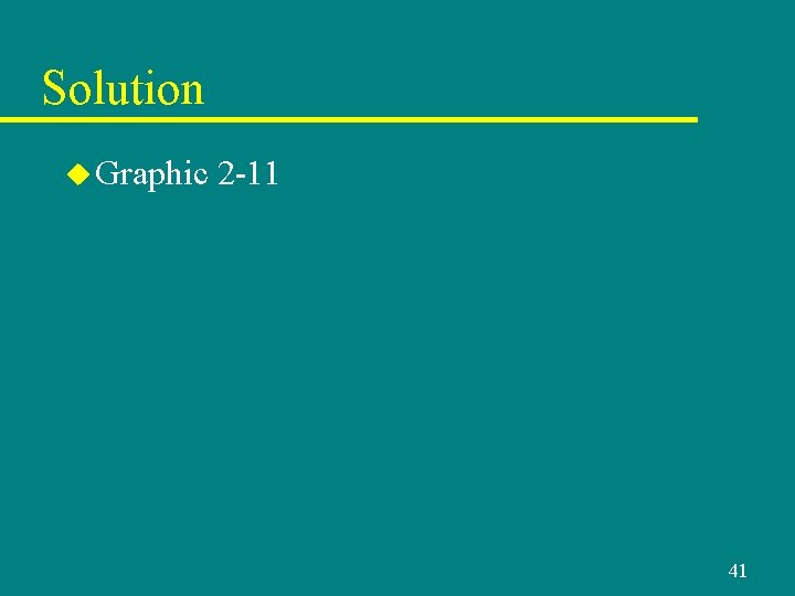 Solution u Graphic 2 -11 41 Solution u Graphic 2 -11 41