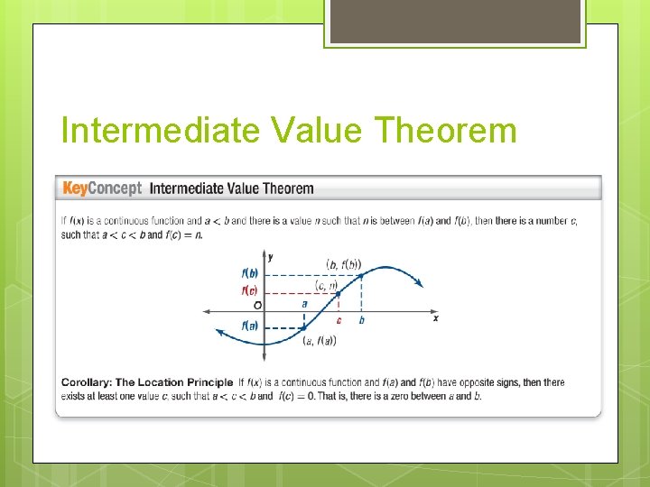Intermediate Value Theorem 