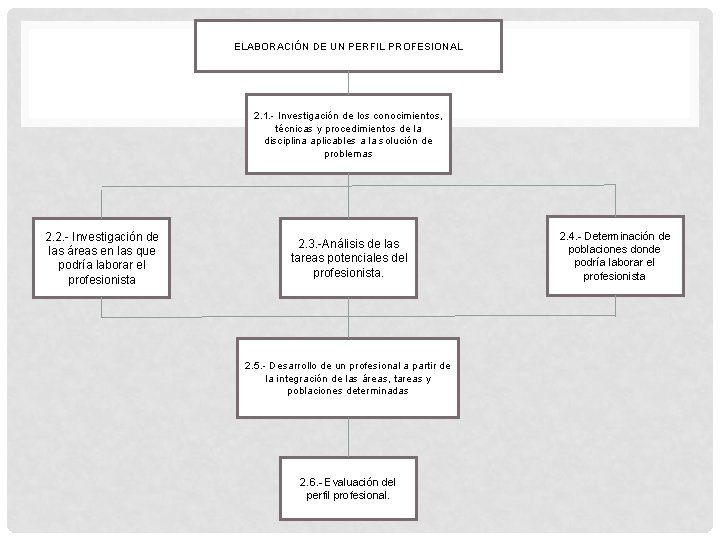 ELABORACIÓN DE UN PERFIL PROFESIONAL 2. 1. - Investigación de los conocimientos, técnicas y